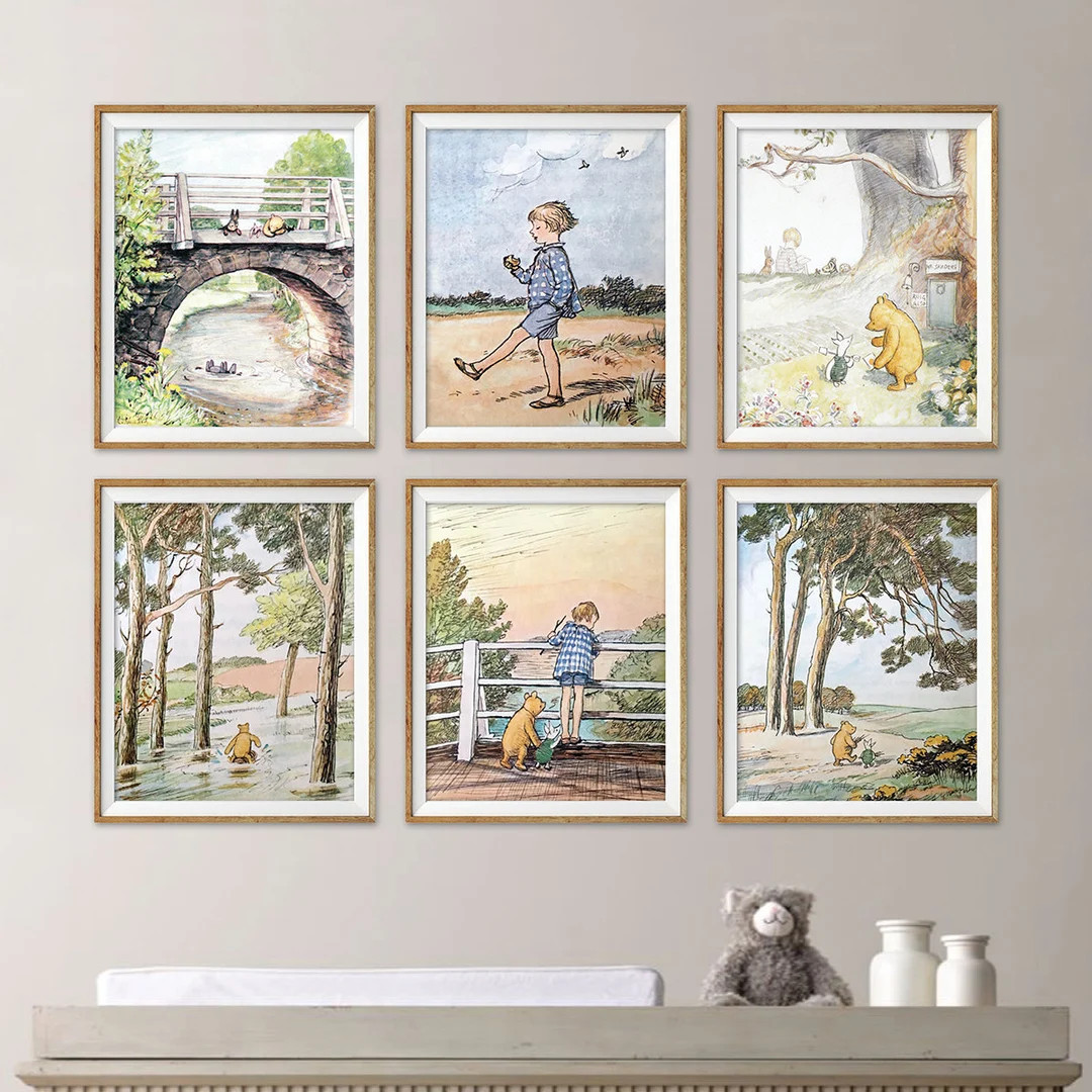 Classic Pooh Nursery Art. Classic Pooh Art Prints. Classic - Etsy | Etsy (US)