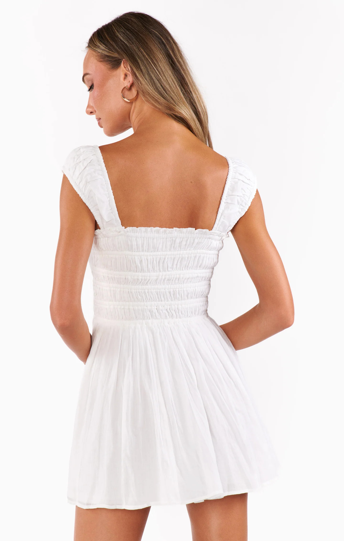 Mabel Mini Dress ~ White Voile with Black Bows | Show Me Your Mumu