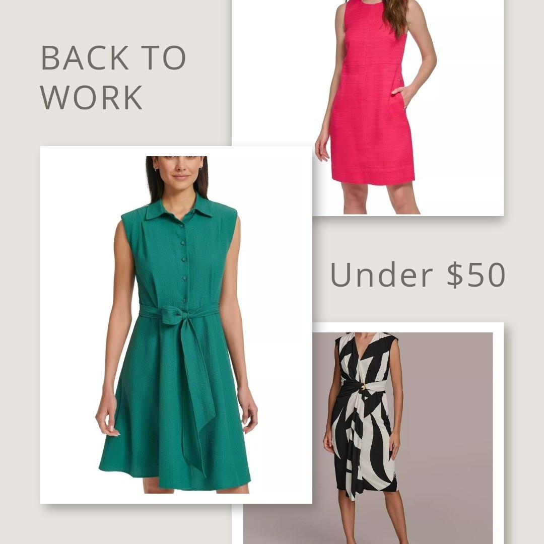 Macy's has a great selection of work ready dresses on clearance. Includes Donna Karen, Tommy Hilfiger and Calvin Klein. Wear bold colors into late fall and again in spring. All under $50

#LTKSeasonal #LTKWorkwear #LTKSaleAlert