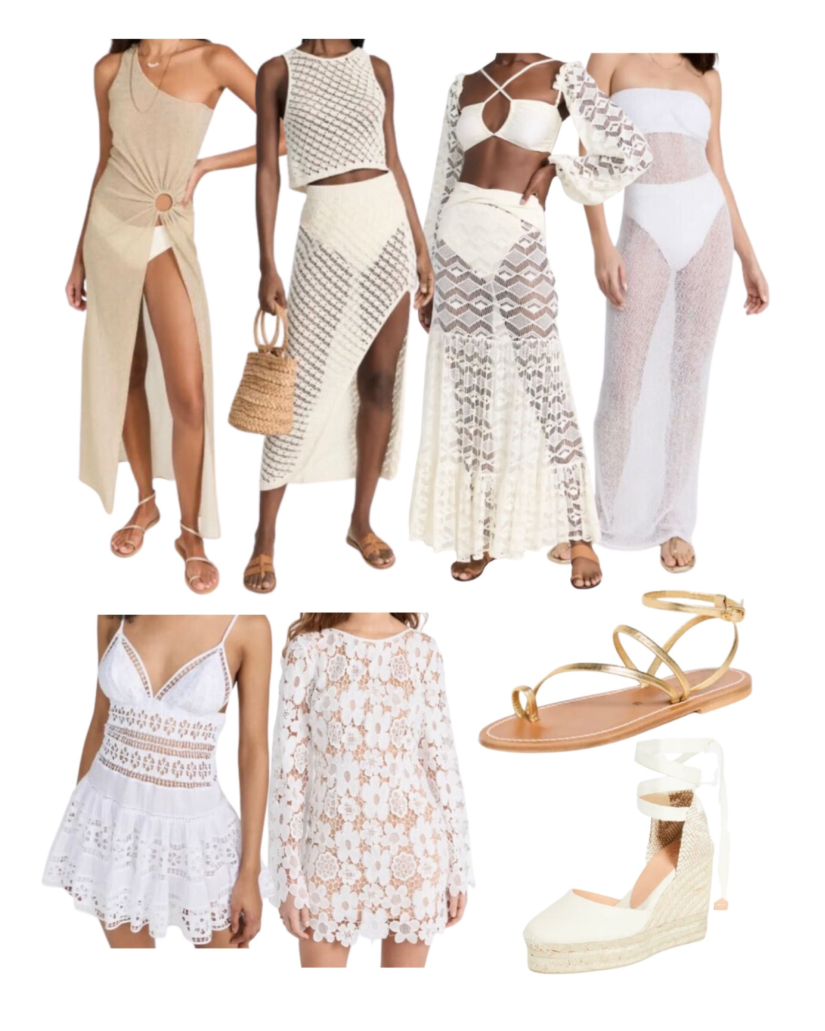 Love all these white and beige looks from Shopbop — daily edit cover from Found by Em