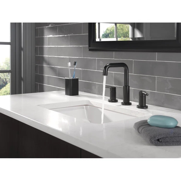 Nicoli Widespread Bathroom Faucet 3 Hole, 2-handle Bathroom Sink Faucet | Wayfair North America