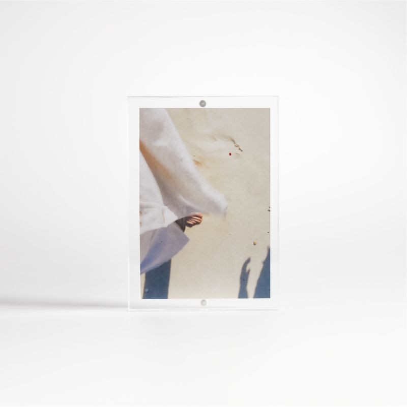 Acrylic 4x6 Block Tabletop Picture Frame + Reviews | Crate & Barrel | Crate & Barrel