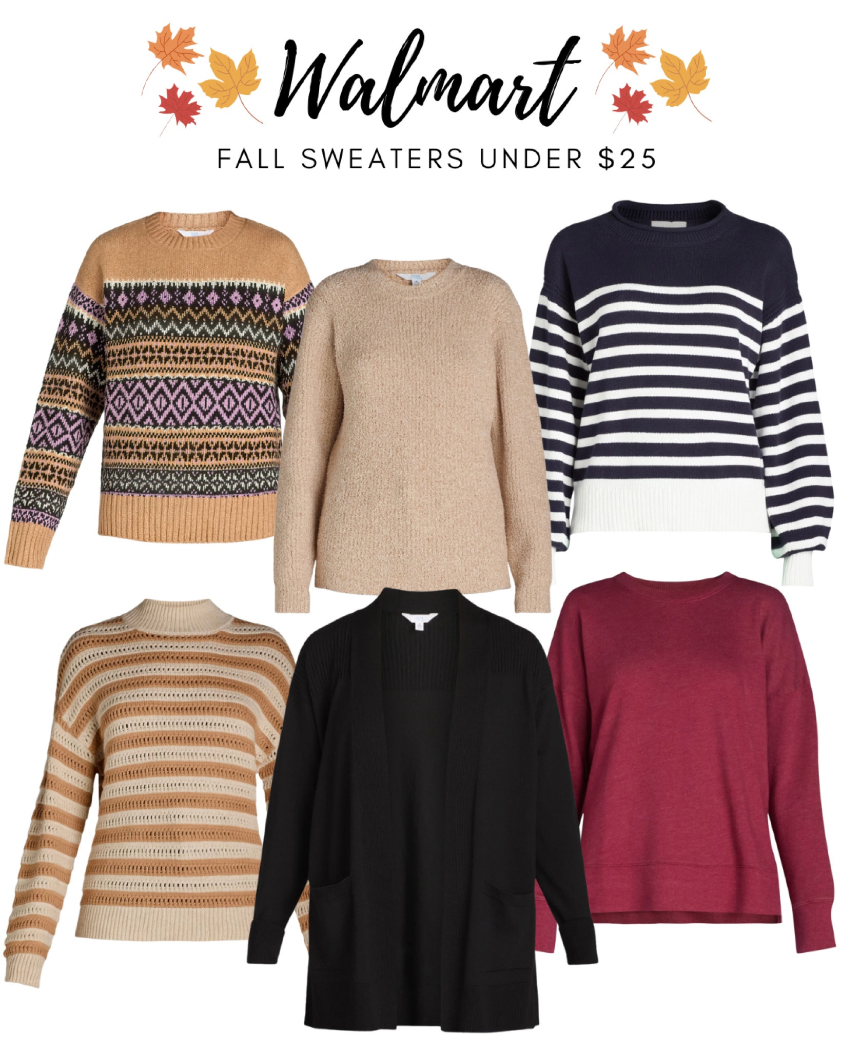 A few of my favorite fall sweaters under $25 from @walmartfashion 🍂 #WalmartPartner #WalmartFashion  

#LTKSeasonal #LTKOver40 #LTKStyleTip