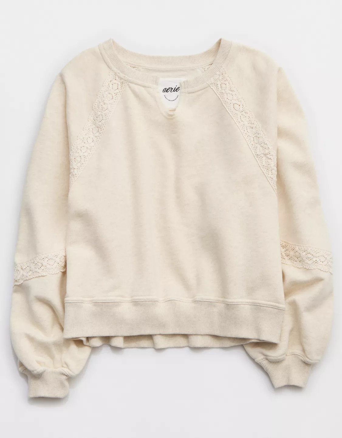 Aerie Hey Crochet Sweatshirt | Aerie