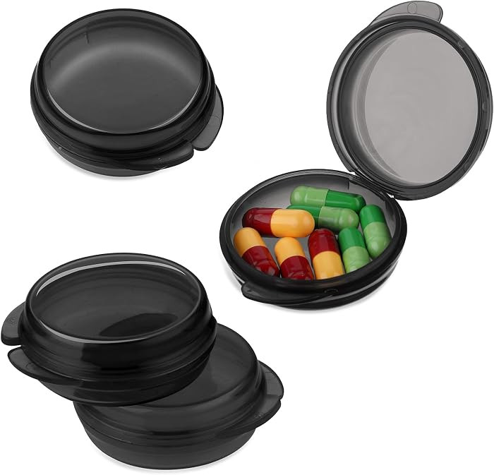 WLLHYF 4 Pcs Mini Pill Organizer Small Pill Box Cute Portable Pill Case for Pocket Purse Travel S... | Amazon (US)
