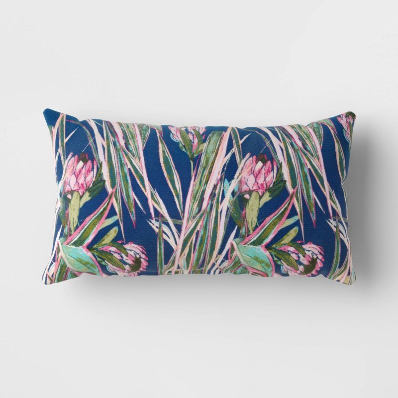 Outdoor Lumbar Throw Pillow Protea Flower - Threshold™ | Target