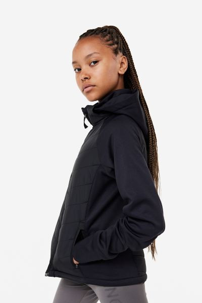 Padded Activewear Jacket - Black - Kids | H&M US | H&M (US + CA)
