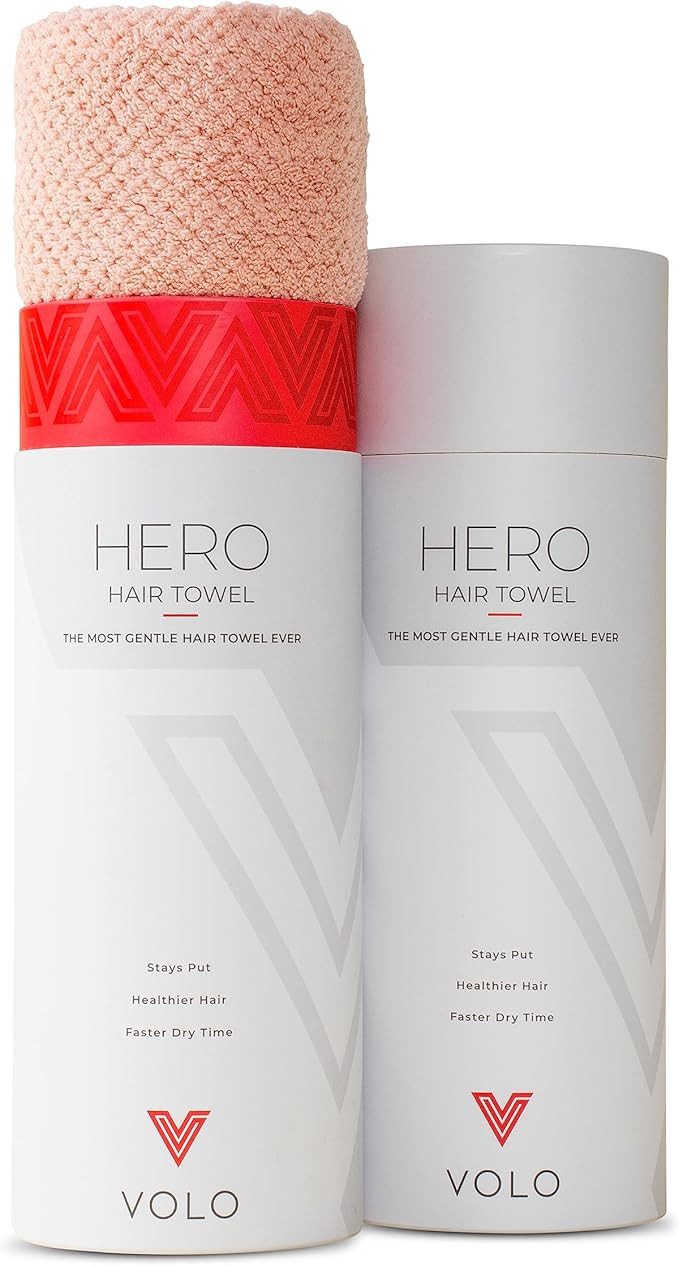 VOLO Hero Cloud Pink Hair Towel - Ultra Soft, Quick Drying, Anti Frizz & Breakage, 30% More Fabri... | Amazon (US)