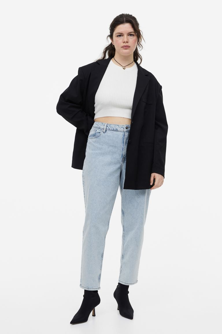Mom Loose-fit High Ankle Jeans - Light denim blue - Ladies | H&M US | H&M (US + CA)