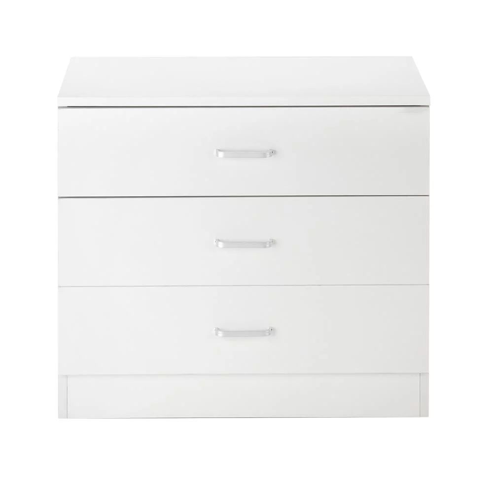 Ktaxon 2PCs 3 Drawers Dresser,White Wood Dresser,Simple Cabinet Drawers Chest,Urban Style Bedroom... | Walmart (US)