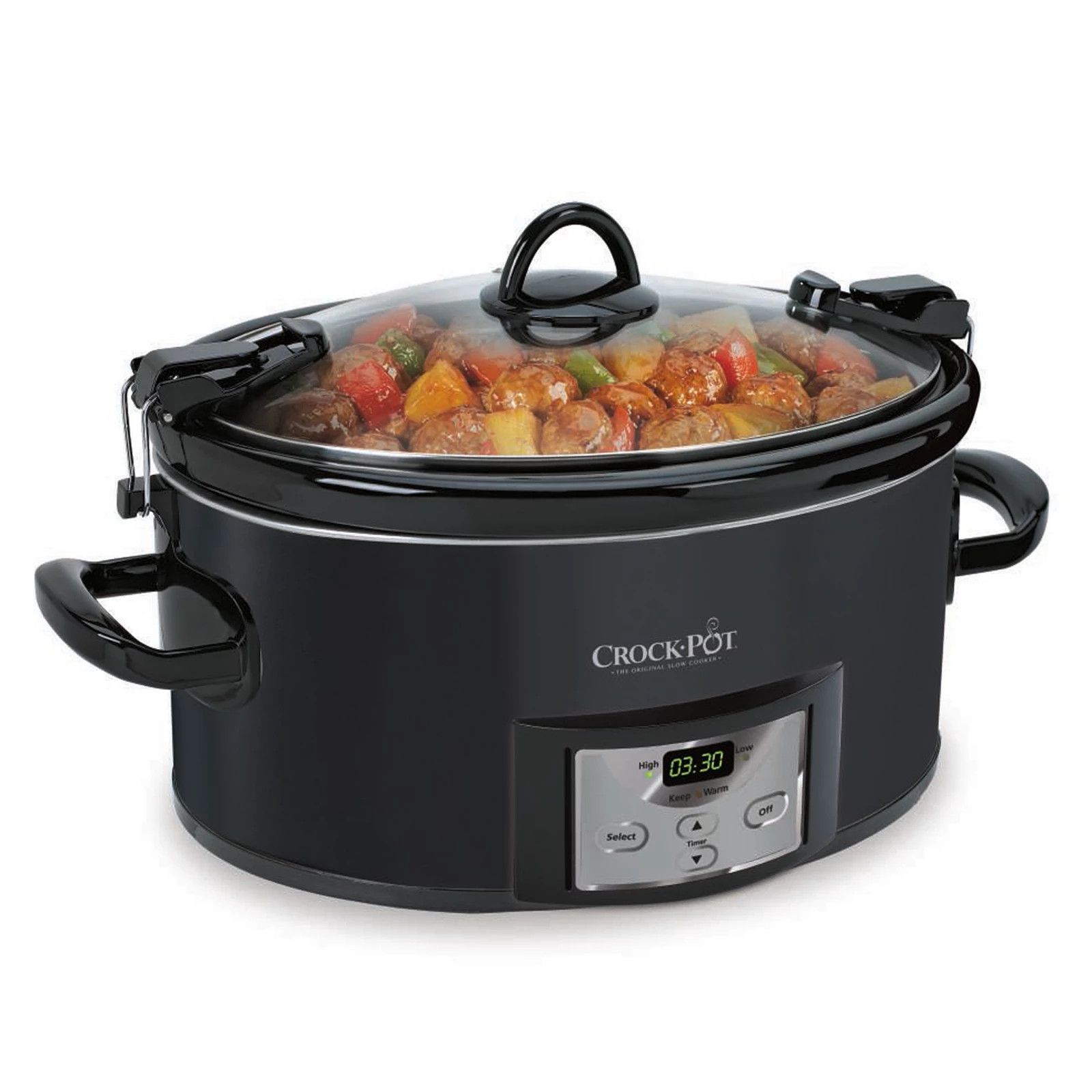 Crock-Pot® 7-qt. Countdown Cook & Carry Slow Cooker, Black | Kohl's