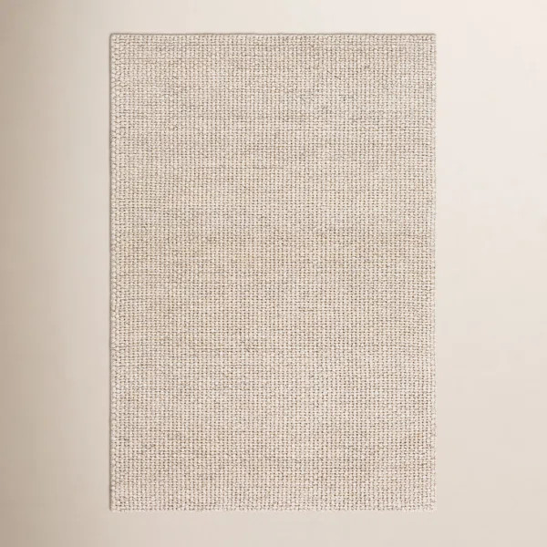 Handwoven Flatweave Ivory Area Rug | AllModern