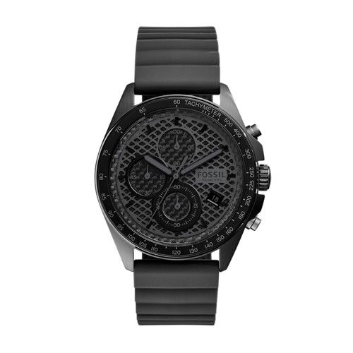 Fossil Sport 54 Chronograph Gray Silicone Watch Ch3080 Black | Fossil (US)