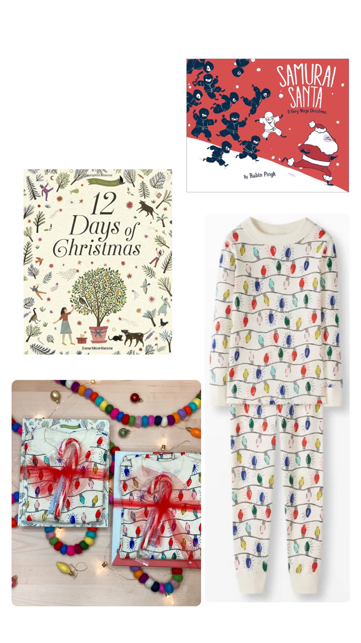 Each year we give our kid’s Christmas pajamas and a Christmas book after Thanksgiving. 