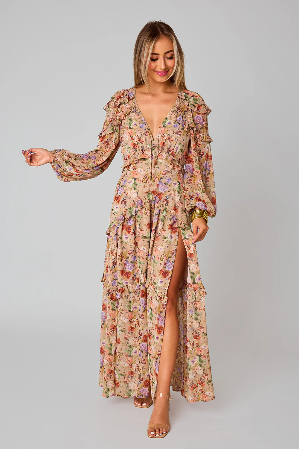 BuddyLove | Pia Long Sleeve Maxi Dress | Vintage | BuddyLove