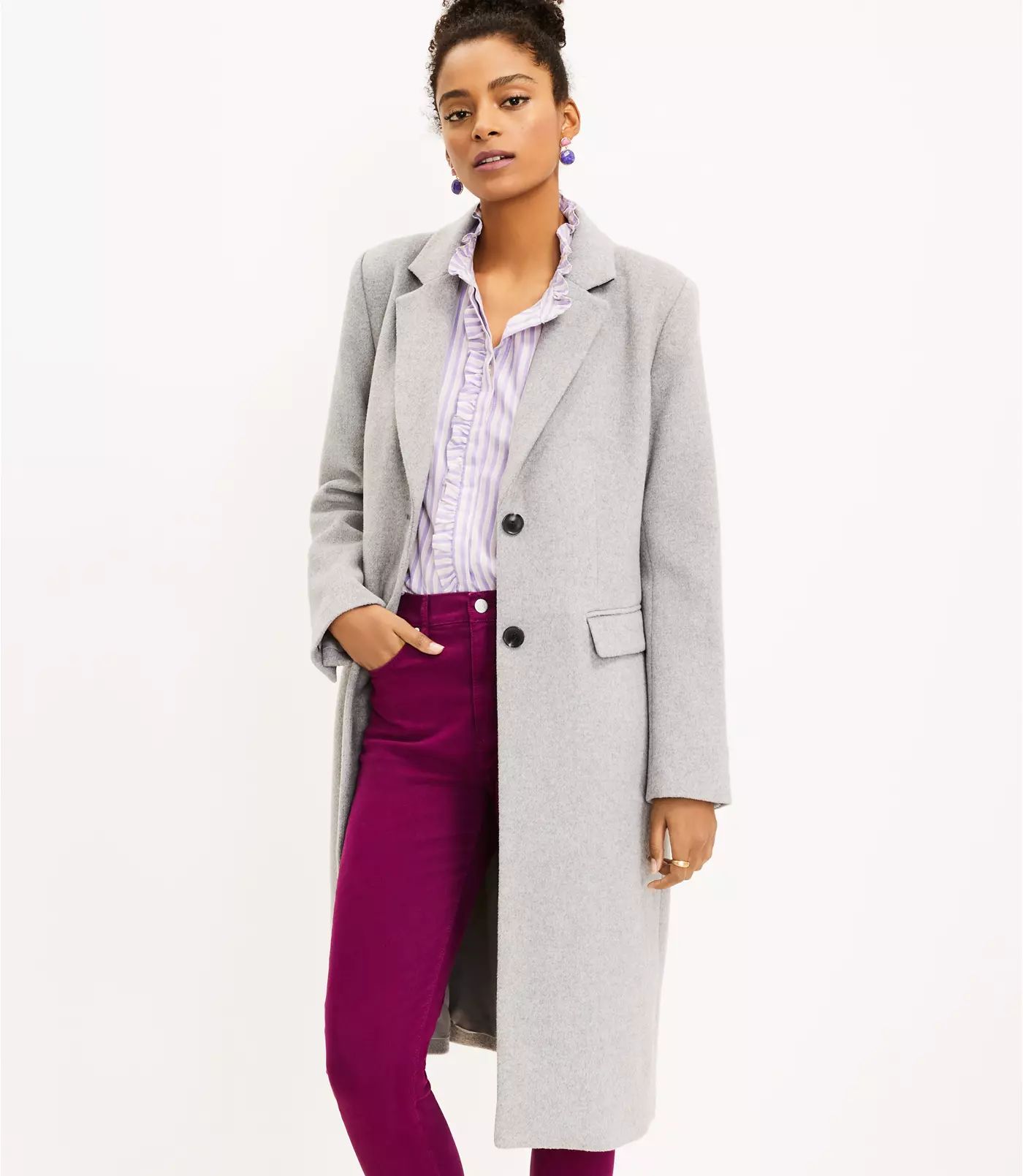 Petite Two Button Coat | LOFT