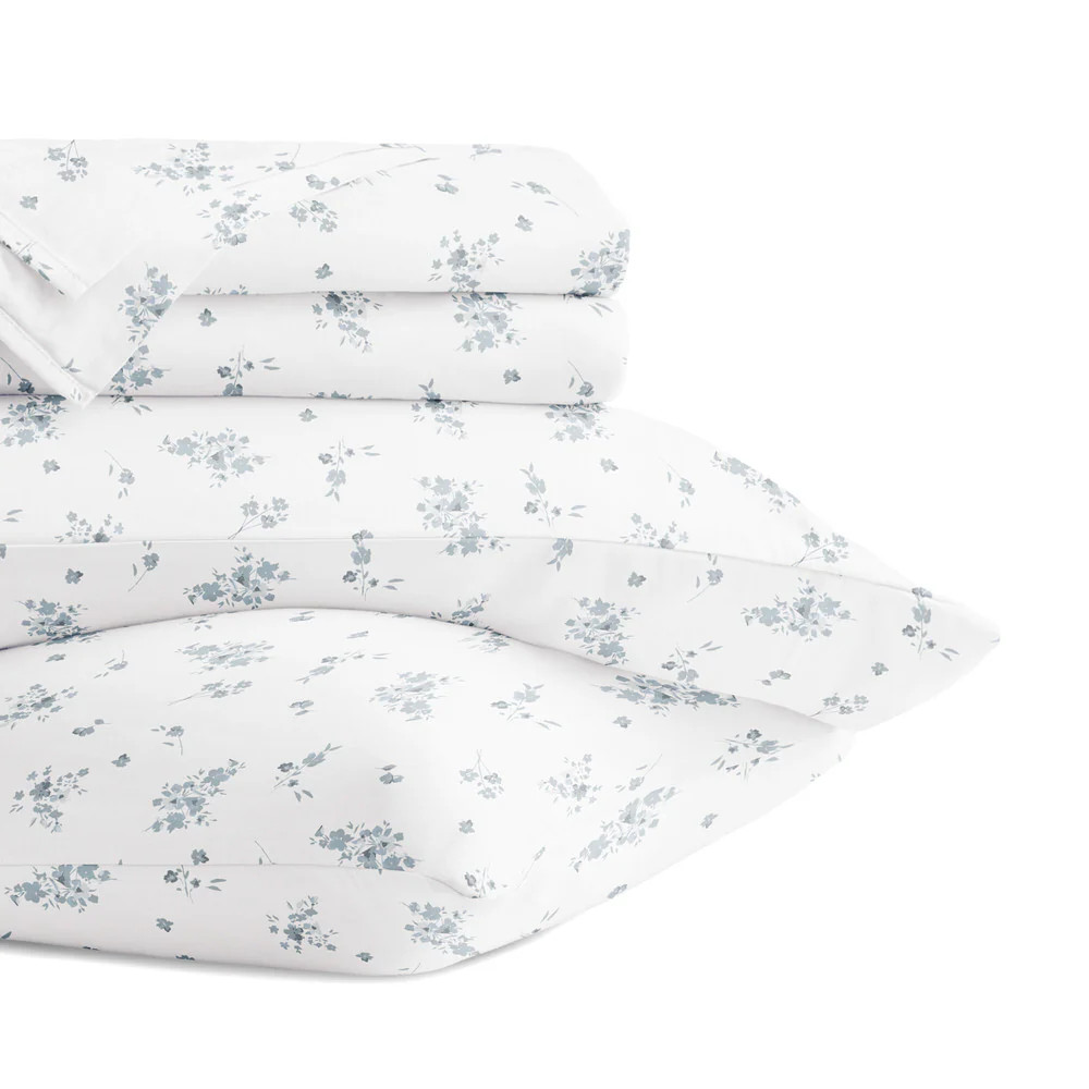 Bouquet Bliss 4-Piece Long Staple Cotton Sheet Set | Linens and Hutch