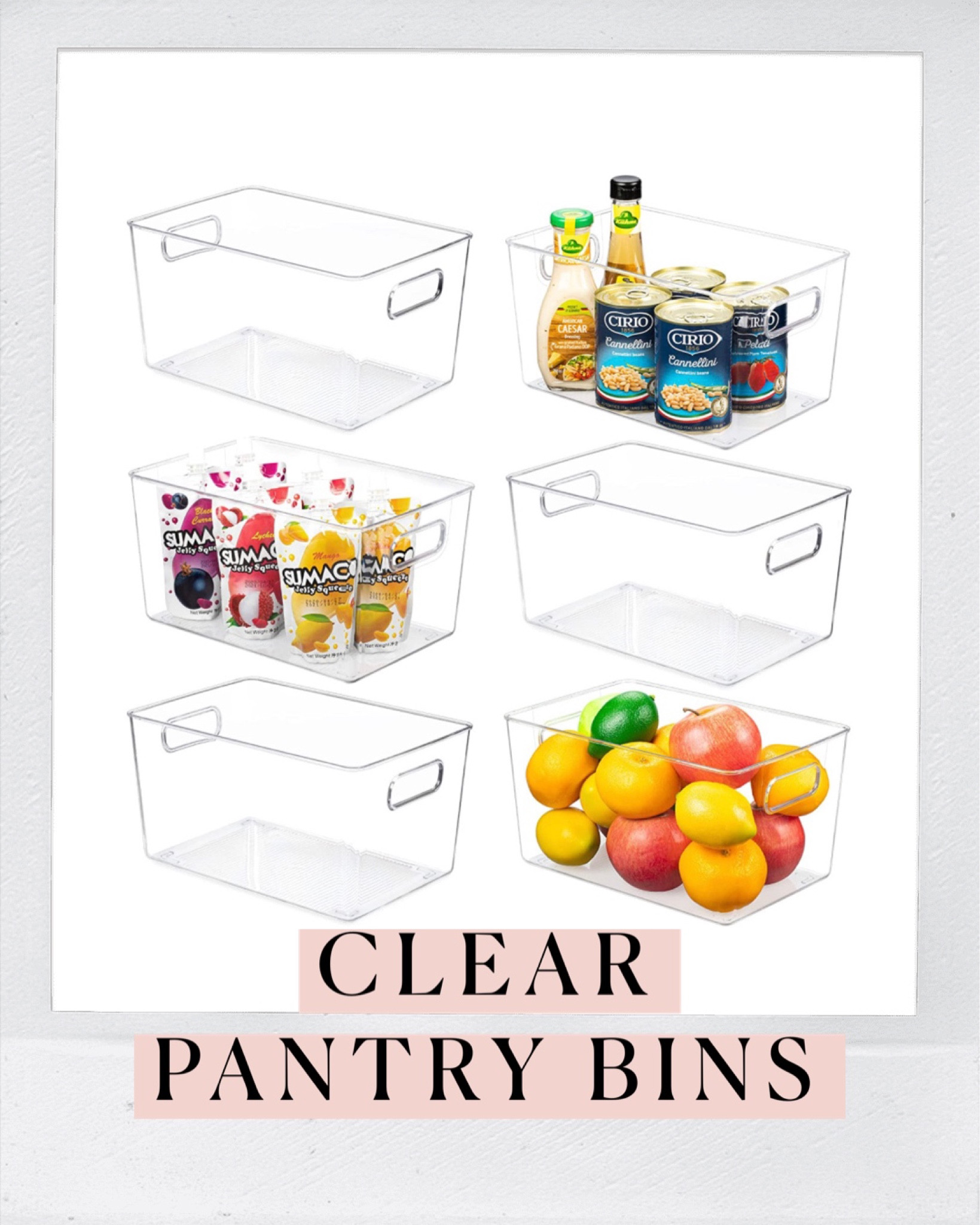 LETS GET ORGANIZED!! 
Just some of my fave clear bins for organizing my pantry! 

I also get a lot of mine from TJ Maxx or Marshalls if I need a wide range of sizes! 

#LTKfamily #LTKhome #LTKunder50
