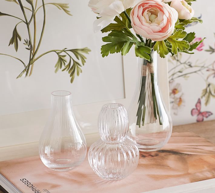 Monique Lhuillier Glass Bud Vases - Set of 3 | Pottery Barn (US)