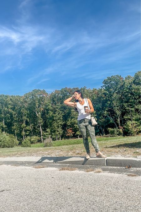 Fall but make it warm! Old navy pants/ 🎯 tank/ Nordstrom mules/ dsw cross body bag / amazon sunnies 

#LTKsalealert #LTKshoecrush #LTKitbag