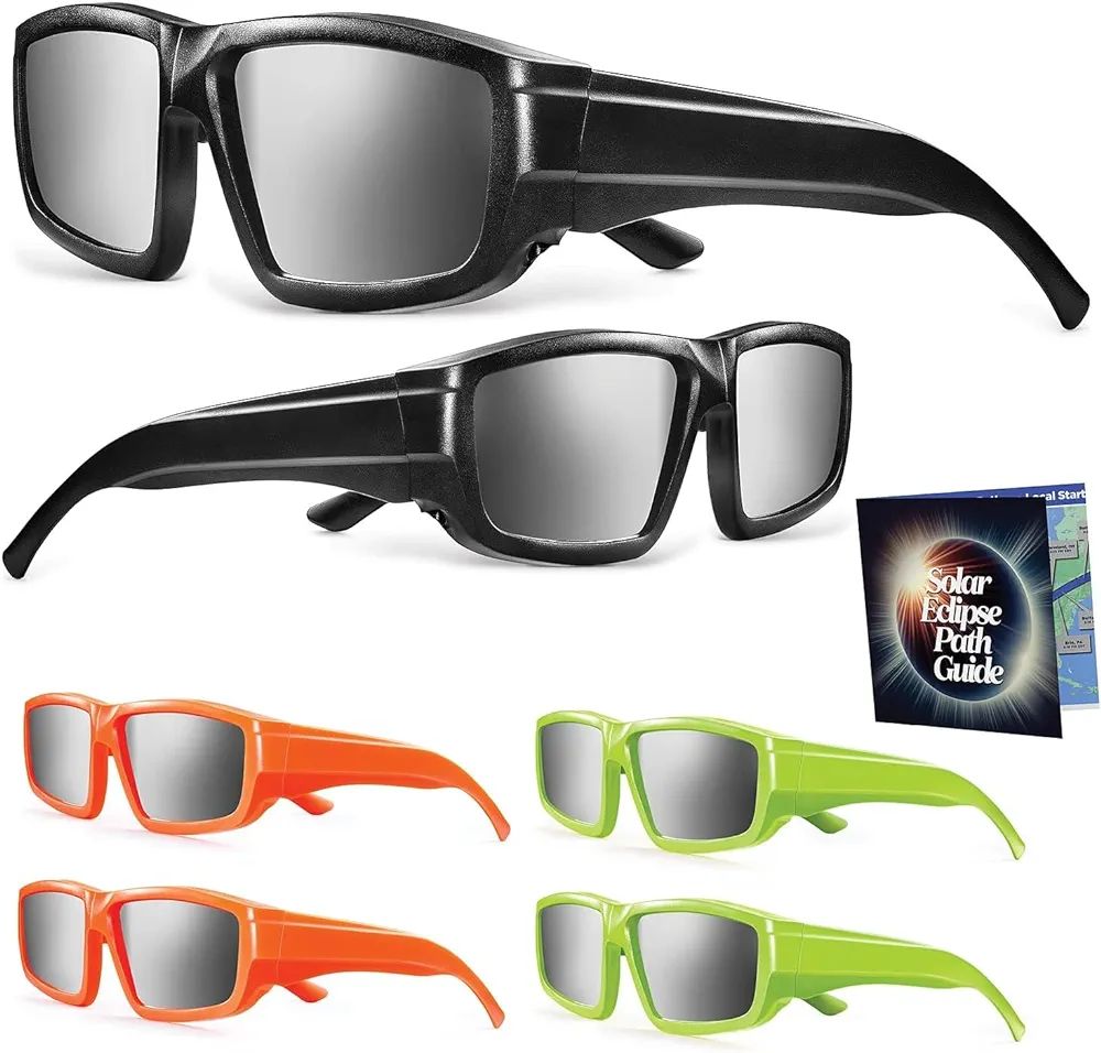 Medical king Solar Eclipse Glasses Plastic AAS Approved 2024 (6 Pack) CE and ISO Certified Safe S... | Amazon (US)