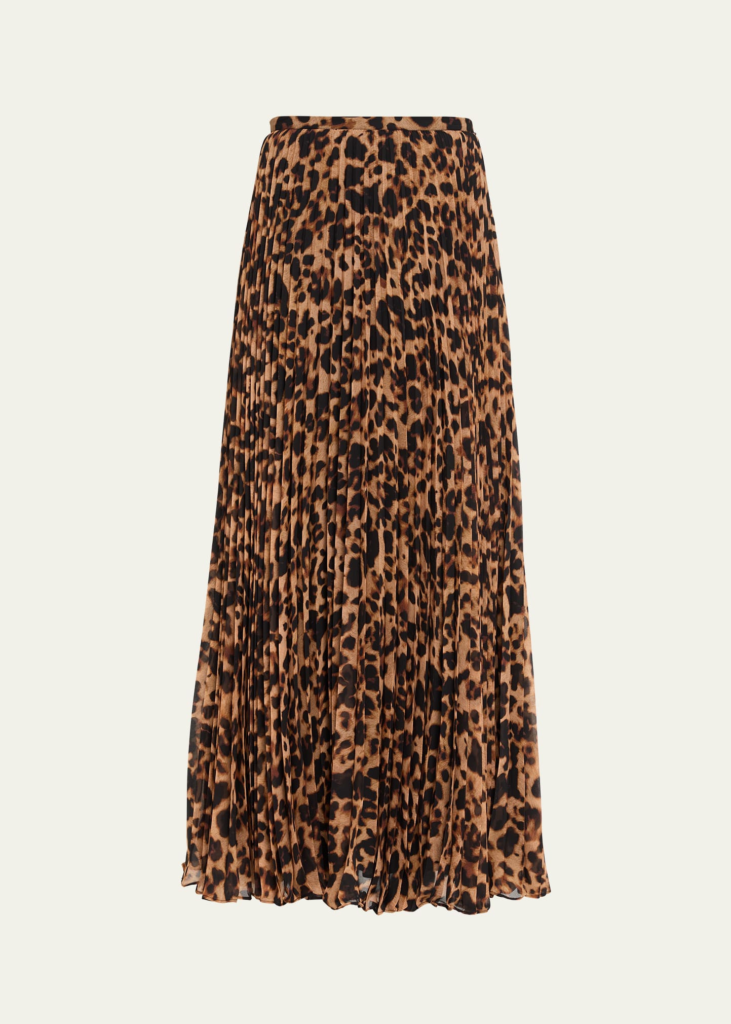 L'Agence Torin Leopard Pleated Maxi Skirt | Bergdorf Goodman