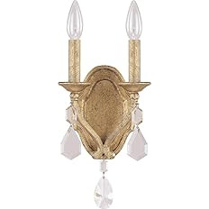 Capital Lighting 1617AG-CR Blakely K9 Crystal Wall Sconce for Bath, Powder Room or Hallway, 2-Lig... | Amazon (US)