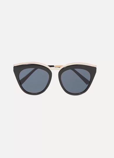 Le Specs - Eye Slay Cat-eye Acetate And Gold-tone Sunglasses - Black | NET-A-PORTER (UK & EU)