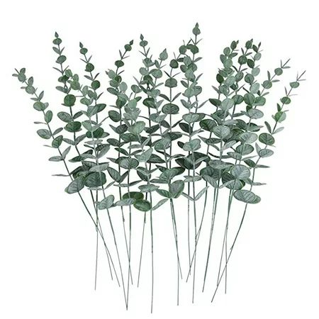 40Pcs Eucalyptus Stems Decor Artificial Eucalyptus Leaves Faux Branches for Wedding Floral Arrangeme | Walmart (US)