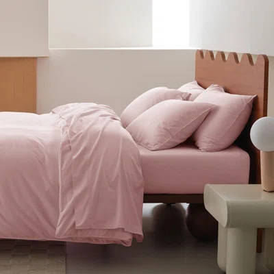 Double Stitch Organic Cotton Sheets Cal King Size - Soft & Breathable Sheet Set 4 Piece, Luxury 300 TC Sateen Weave Bedding, 100% GOTS Certified Long | Wayfair North America