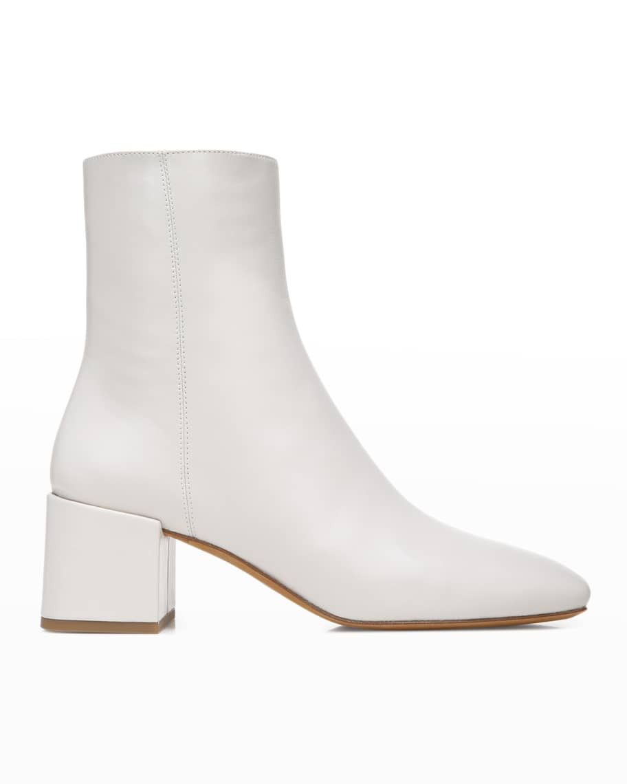 Vince Kaye Leather Zip Booties | Neiman Marcus