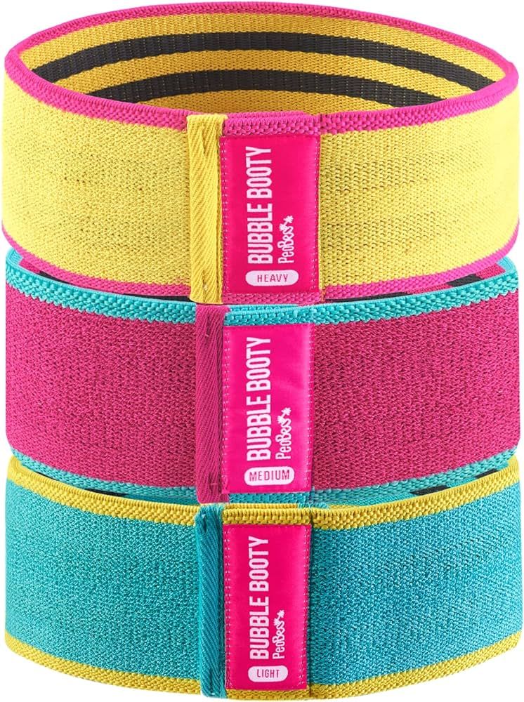 3 Pack, Non Slippery Fabric Booty Bands with Full Training Video, P... | Amazon (US)