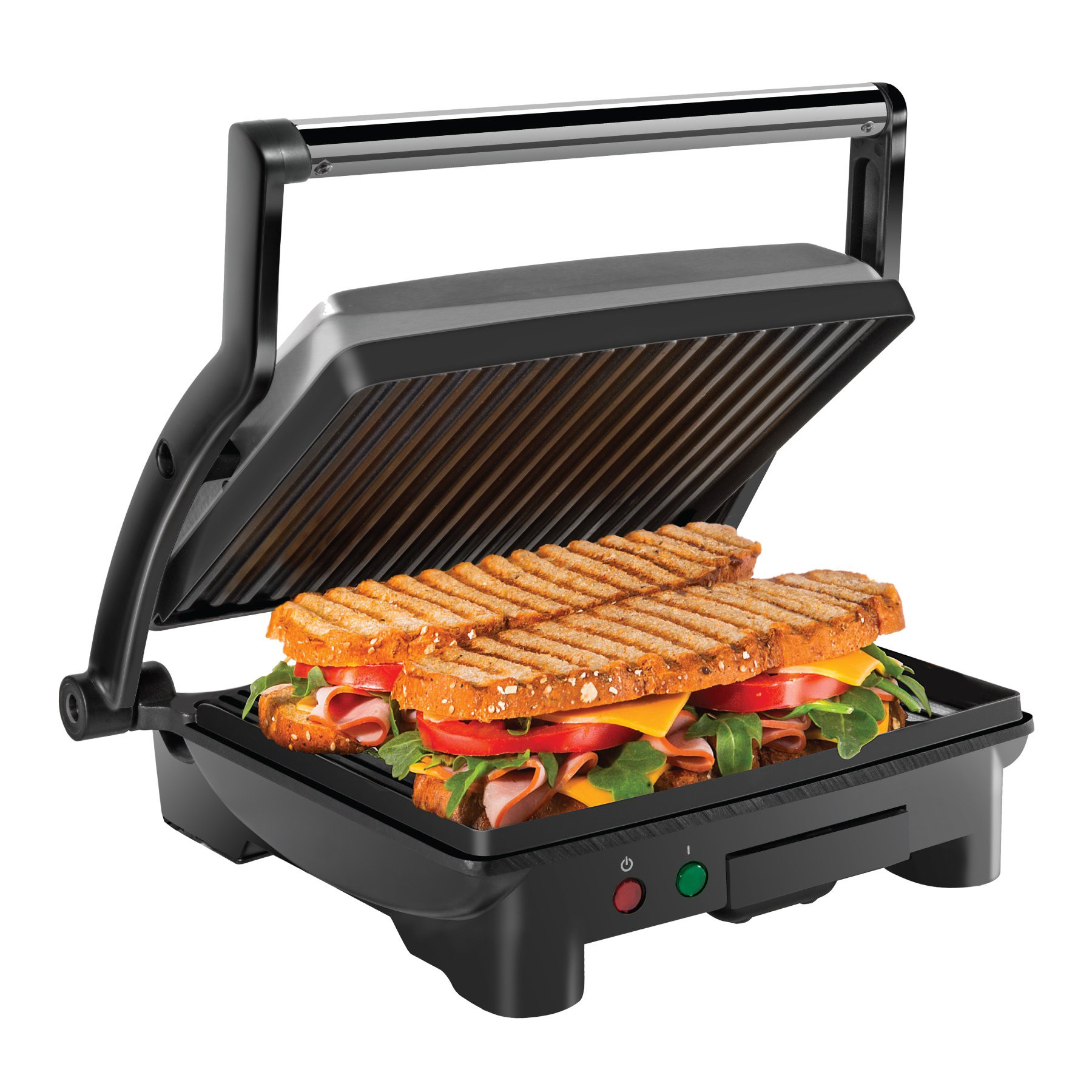 Chefman Panini Press Grill and Gourmet Sandwich Maker Non-Stick Coated Plates, Opens 180 Degrees ... | Amazon (US)