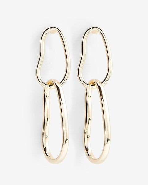 Organic Link Drop Earrings | Express