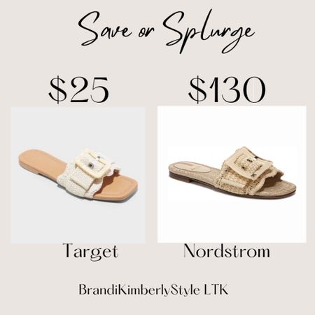 It’s Save or Splurge Sunday!! These Sam Edelman sandals are a hit for the cost of $130 but if you want to save on trends Target has a version of these for $24! Target shopping, save, summer trends, I linked them below 💕
 BrandiKimberlyStyle

#LTKstyletip #LTKSeasonal