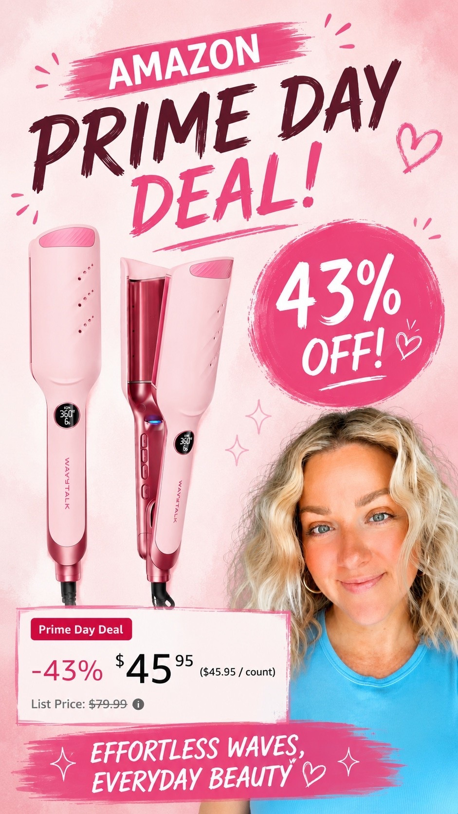 Prime Day came through! 🤩 My favorite Amazon hair waver is 43% OFF right now for just $45.95! If you’ve been eyeing it, this is the best time to grab it before it’s gone. 💗✨

#LTKselfcare #LTKBeauty #LTKOver40