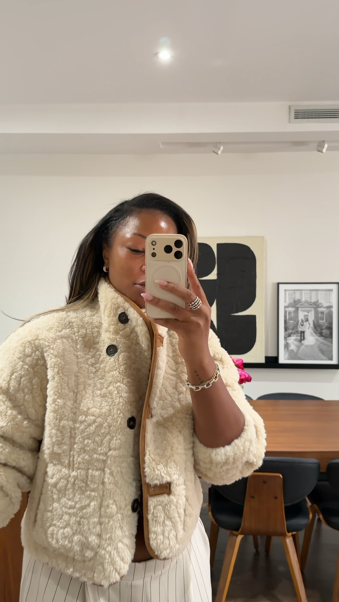 Reversible jacket!!! Wearing a medium!! So cute 😍