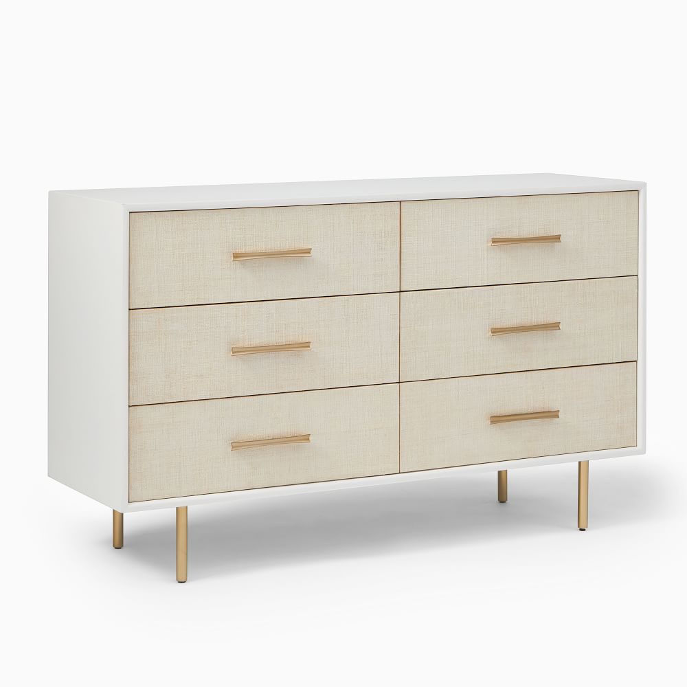 Margot Raffia 6-Drawer Kids Dresser | West Elm (US)