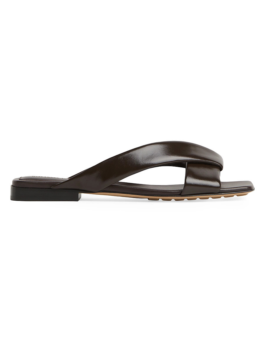 Women's Interwoven Leather Flat Sandals - Fondant - Size 10.5 | Saks Fifth Avenue