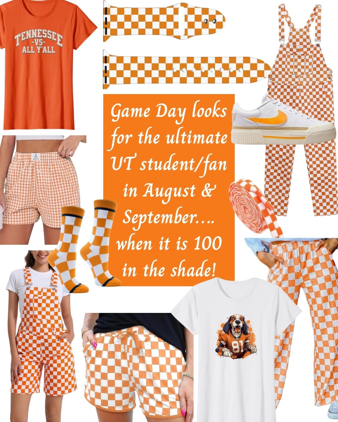 The gear for the ALL VOL fan! Comment SHOP to get the gear. 

#universityoftennessee #govols #gobigorange #checkerboard #orangeandwhite #neylandstadium #gamedaystyle #utgamedayfits #volwear #vfl #volunteerspirit

#LTKautumn #LTKFindsUnder50 #LTKSeasonal