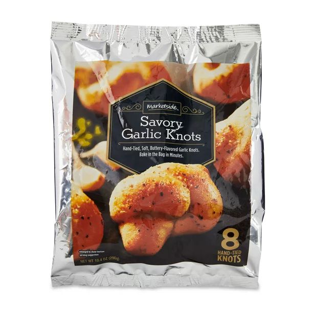 Marketside Savory Garlic Knots, 10.4 oz, 8 Count - Walmart.com | Walmart (US)