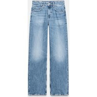 Zara - Trf High-Waist Wide Leg Jeans - Blue - 26 (Us 2) - Woman | Zara US