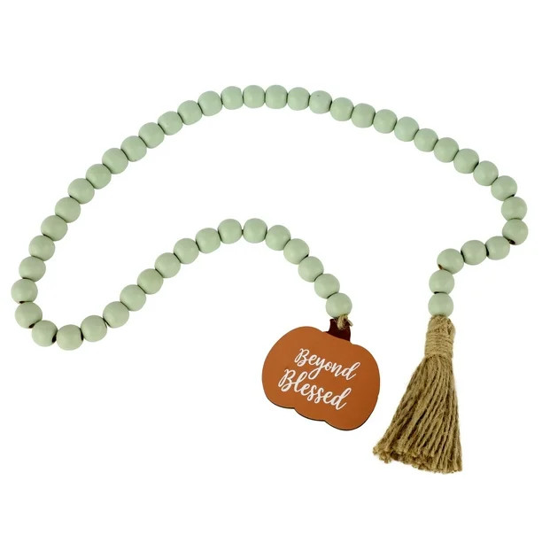 Way To Celebrate Harvest Decorative Wood Bead Garland, Beyond Blessed | Walmart (US)