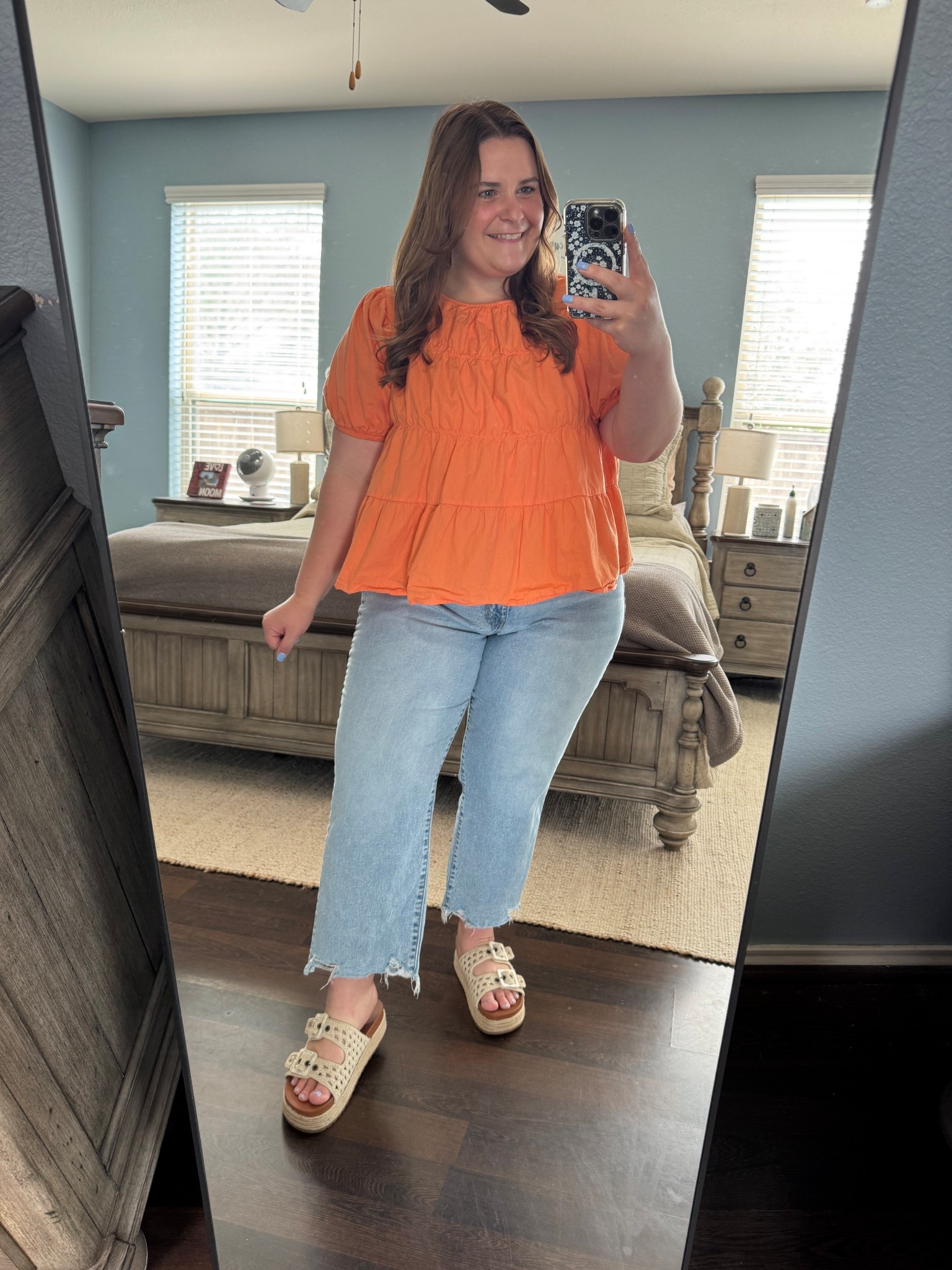 Casual, cute, and comfy spring outfit. I’m 5’1 and a size 16 wearing an xxl in this Amazon top. A 16 in these Walmart jeans. And I finished the look with Walmart sandals. Perfect for spring and summer! 

#LTKootd #LTKMidsize #LTKPlusSize