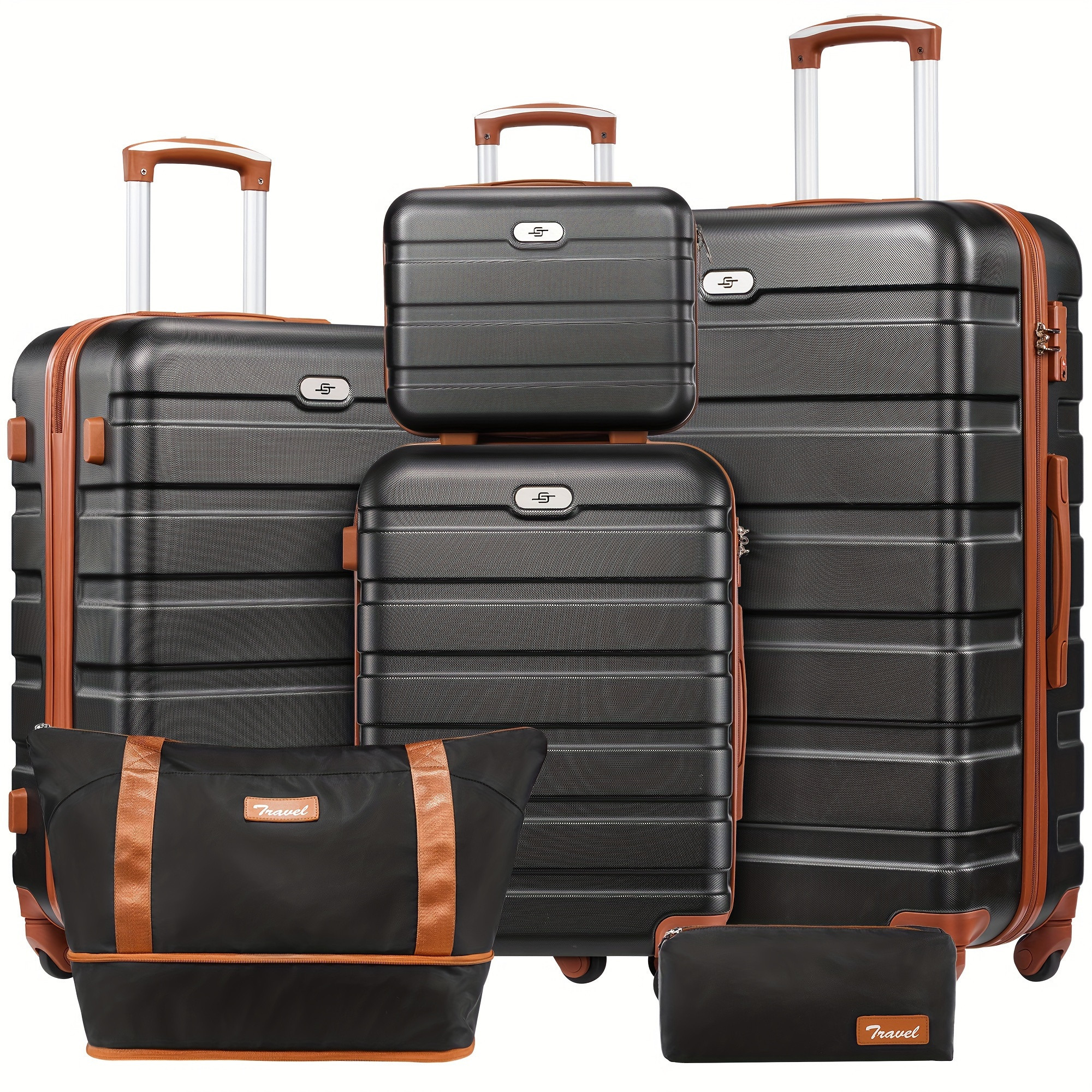 TEMU Luggage Suitcase Sets With Duffle Bags And Cosmetic Case Travel Set, Hardshell Lightweight Carry On And Checked Luggage With Spinner Wheels And | Temu Affiliate Program