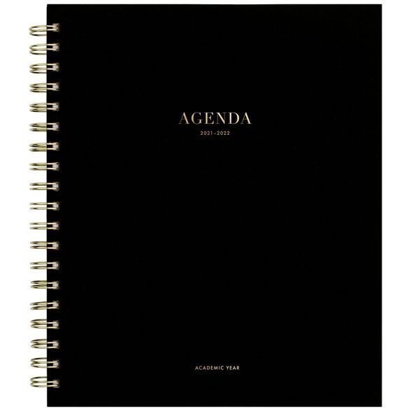 2021-22 Academic Planner 9.875" x 7.875" Weekly/Monthly Hardcover Black - Sugar Paper™ | Target