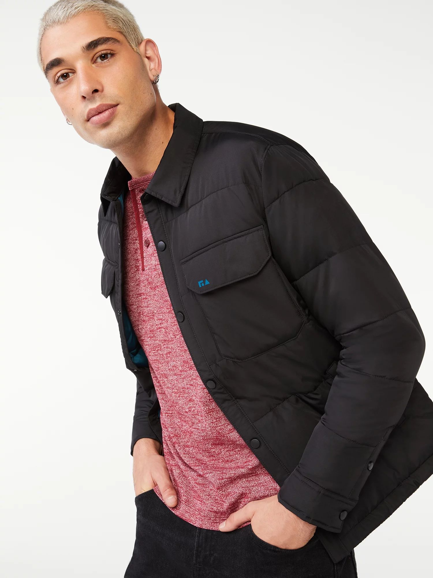 Free Assembly Men's Quilted Layering Jacket - Walmart.com | Walmart (US)