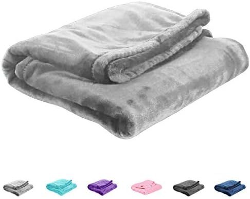 Uozzi Bedding All-Season Gray Flannel Fleece Baby Blanket for Girls & Boys - Ultra Soft Plush Thi... | Amazon (US)