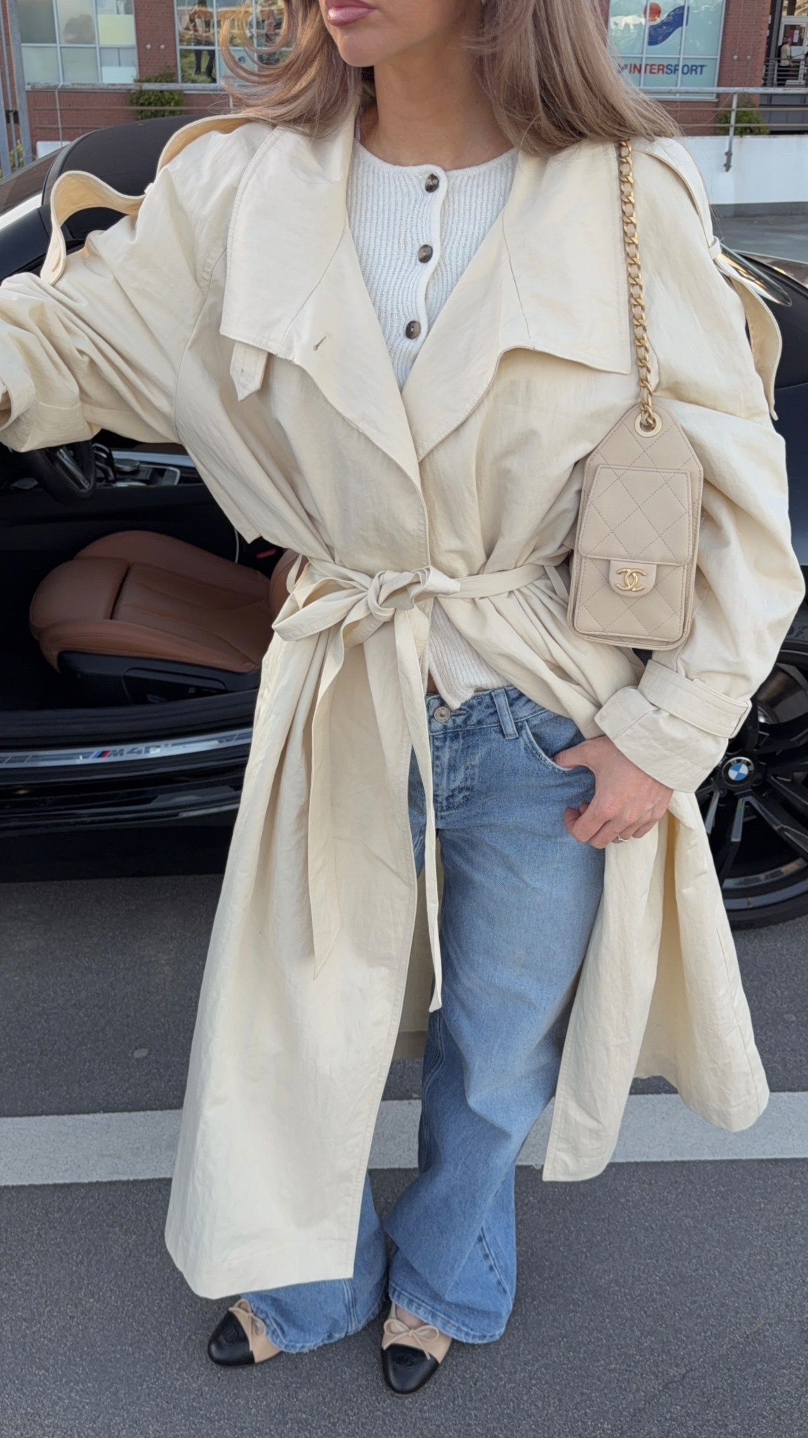 Trenchcoat Jeans ballerinas 