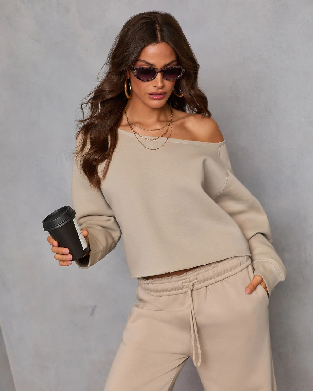 Homebody Honey Off Shoulder Sweatshirt | VICI